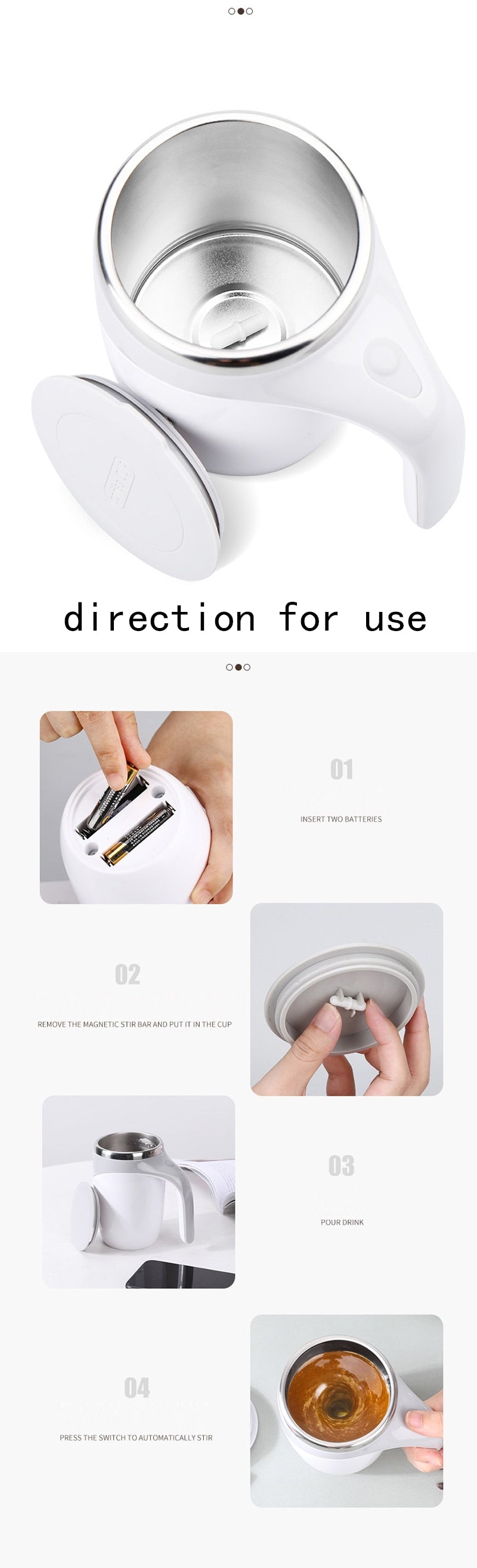Buashop® Automatisk omrørende magnetisk kop
