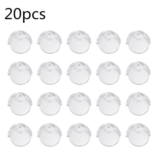 20/30 unids/lote bola de goma transparente en forma de L, Protector de esquina de silicona de seguridad para bebés, protectores de esquina de borde de escritorio de mesa transparente suave para niños