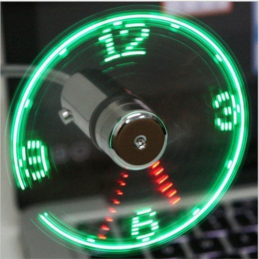 LED Clock USB Fan Portable Gadgets