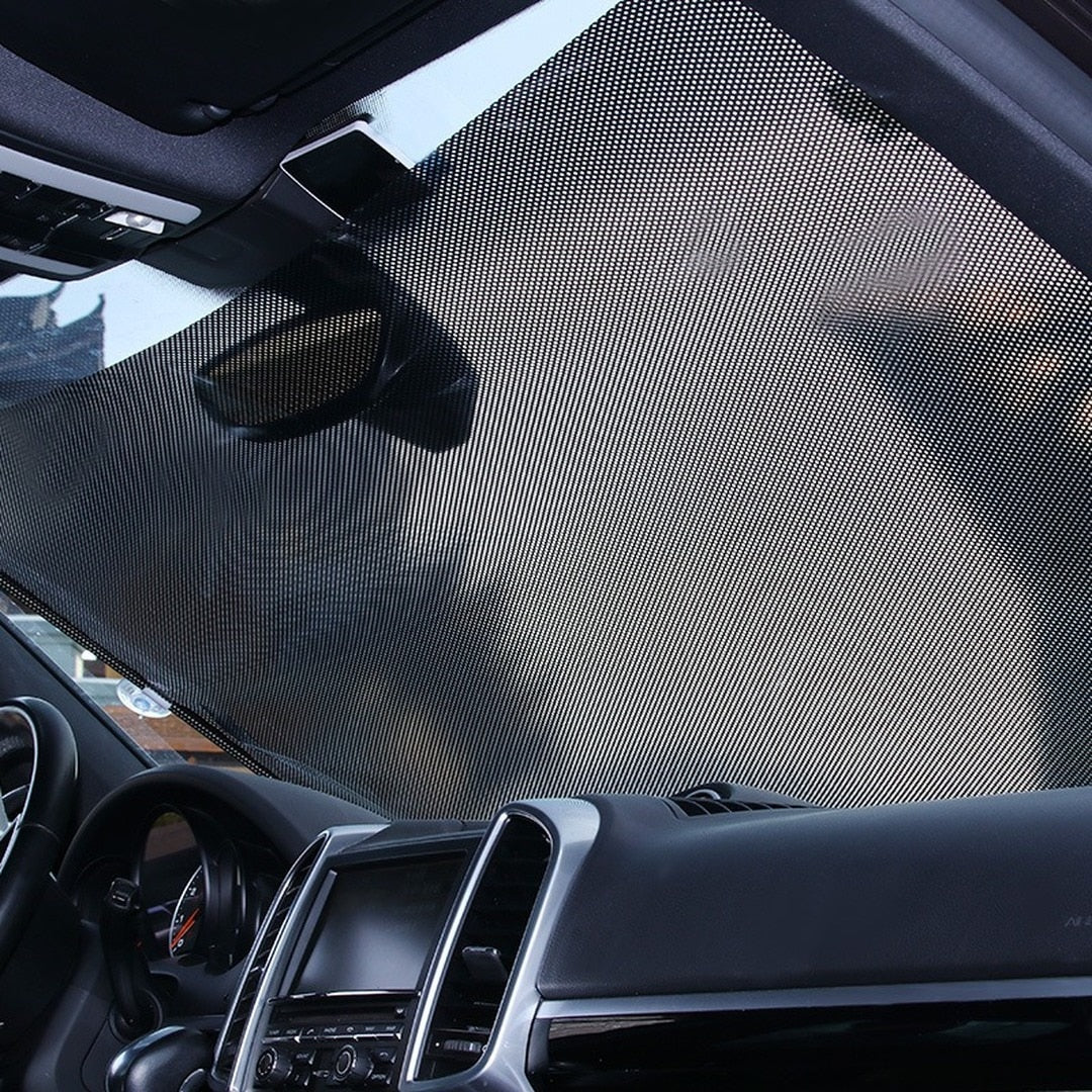 Buashop® automatisk uttrekkbar solskjerm for bil