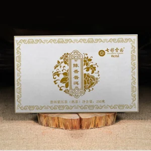 七彩云南勐海乔木普洱茶熟茶叶3年陈香普洱砖250g