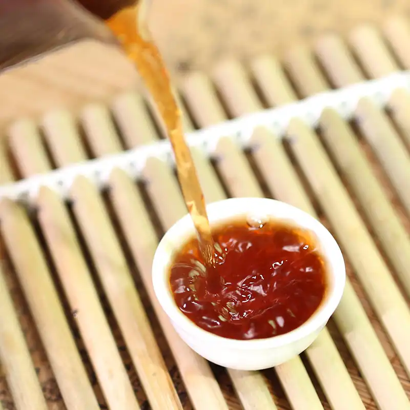 贺开古树纯料发酵小宫廷紧压357g普洱熟茶饼 普洱茶 BUASHOP普洱老茶