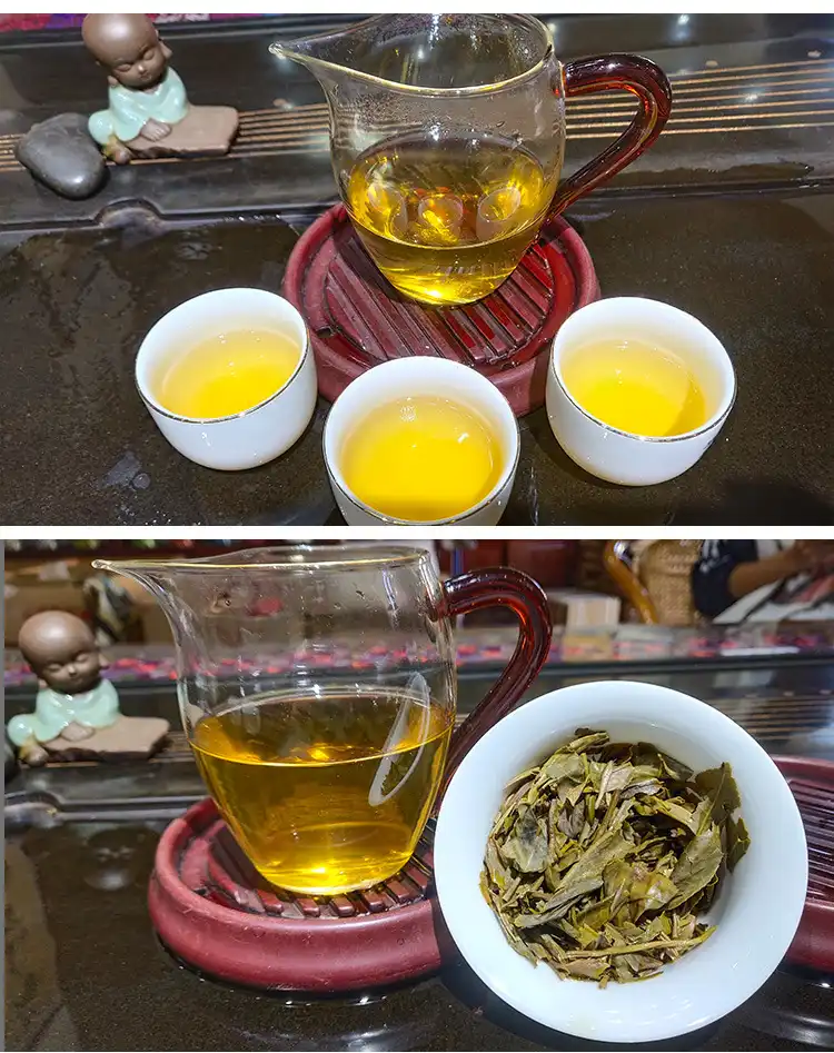 景迈山头春古树纯料紧压357g生茶饼古树茶 普洱茶 BUASHOP普洱老茶