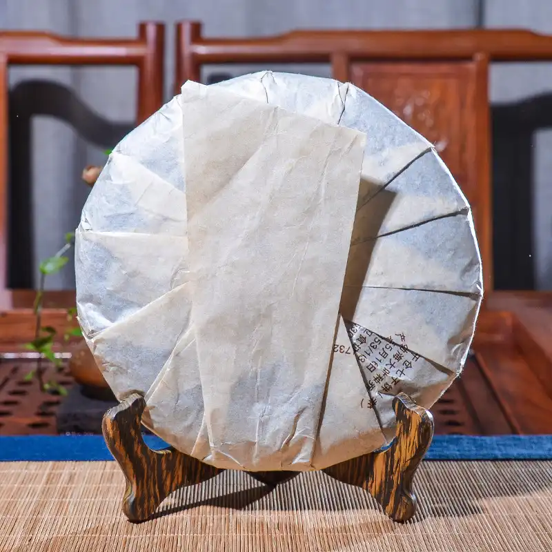 云南普洱茶饼熟茶勐海老普洱茶熟饼茶七子饼357g陈香醇厚 普洱茶 BUASHOP普洱老茶