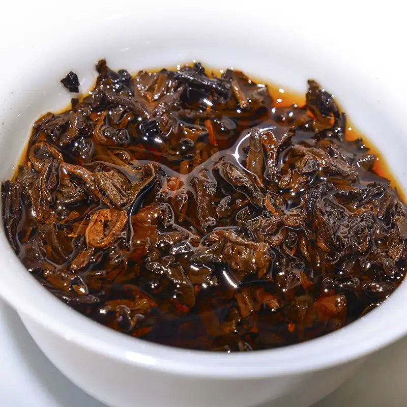 云南普洱茶熟茶饼2009年勐海宫廷金芽熟茶普洱七子饼茶十年陈酿 普洱茶 BUASHOP普洱老茶