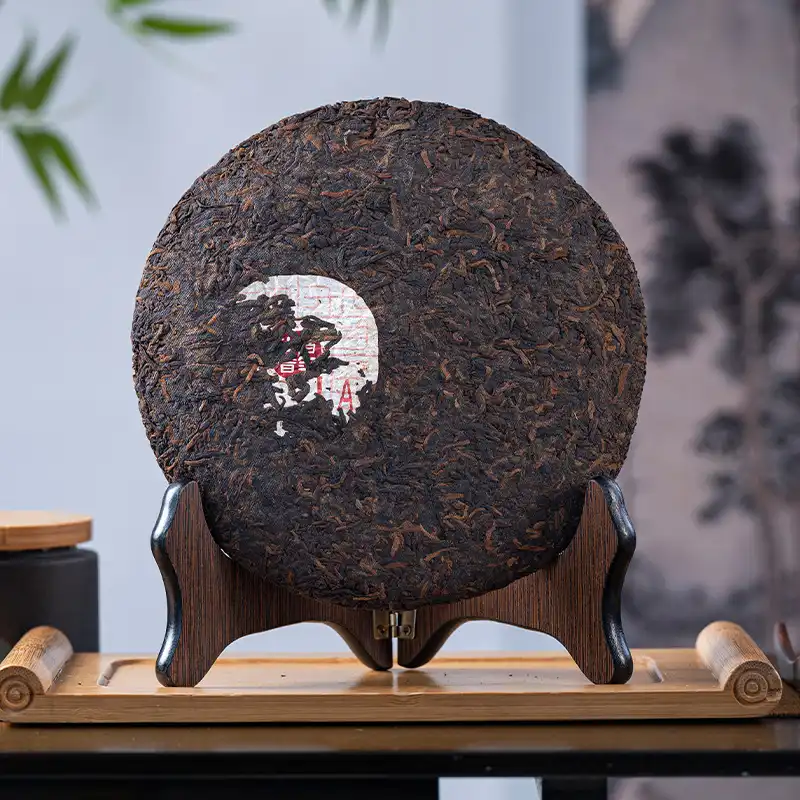 云南普洱茶2024年老树金韵普洱熟茶饼大叶种晒青茶饼-熟茶-357g 普洱茶 BUASHOP普洱老茶