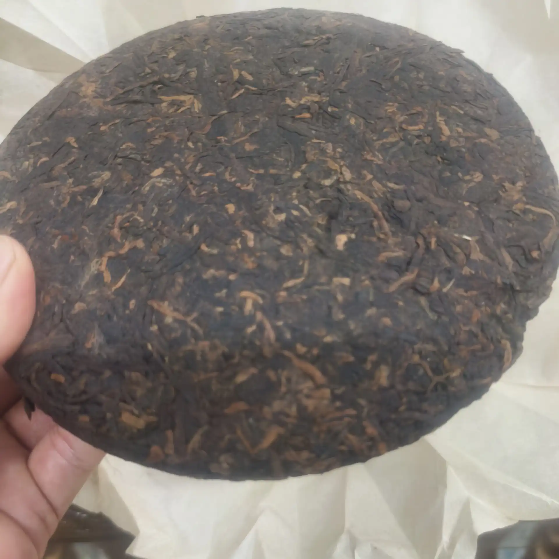 名山头春古树离地发酵熟茶紧压357g普洱七子饼 普洱茶 BUASHOP普洱老茶