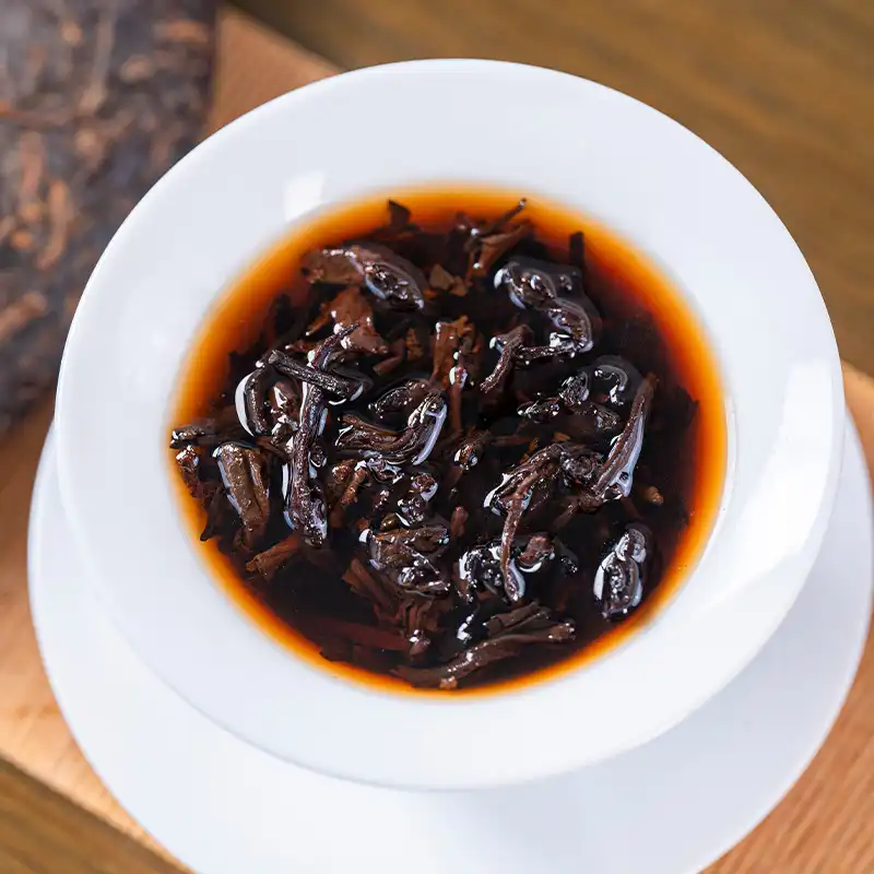 云南普洱茶2024年老树金韵普洱熟茶饼大叶种晒青茶饼-熟茶-357g 普洱茶 BUASHOP普洱老茶