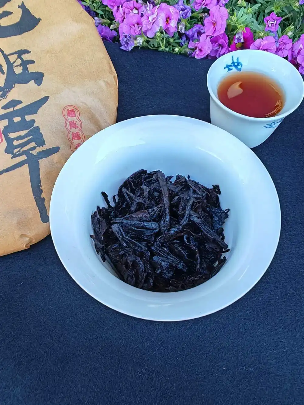 云南普洱茶熟茶老班章七子饼茶-357克熟饼班章熟普 普洱茶 BUASHOP普洱老茶