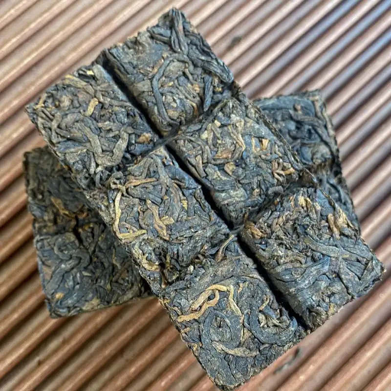 云南普洱茶熟茶2014年古树熟茶老冰糖甜砖50g小方片糯滑老茶熟砖 普洱茶 BUASHOP普洱老茶