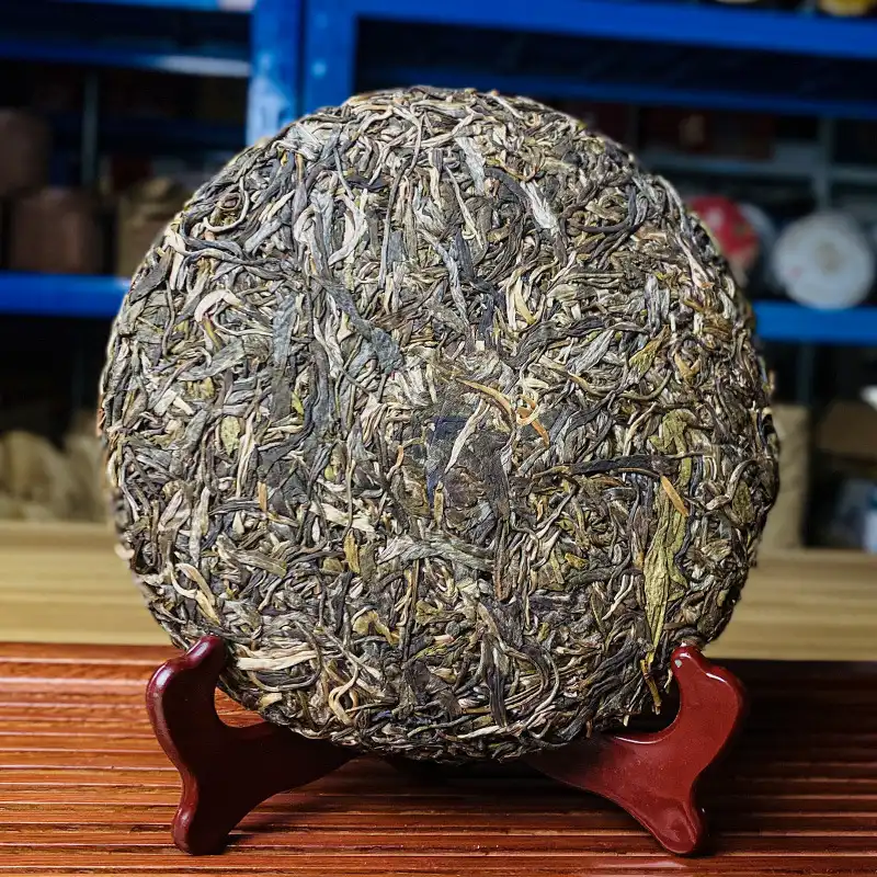 云南普洱茶2019年茶叶勐海头春大树王青饼357g生黑茶七子饼 普洱茶 BUASHOP普洱老茶