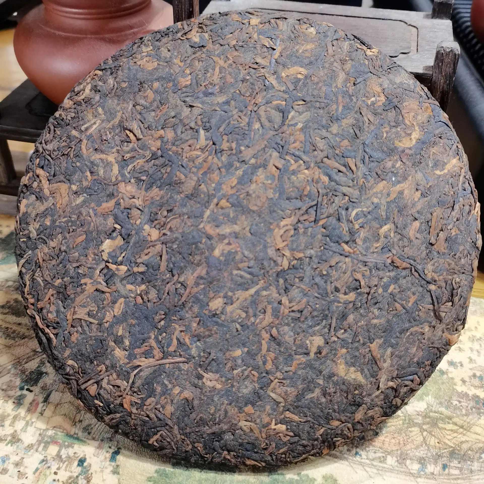 云南熟茶饼357g云华普高山茶饼野生高山野生 普洱茶 BUASHOP普洱老茶