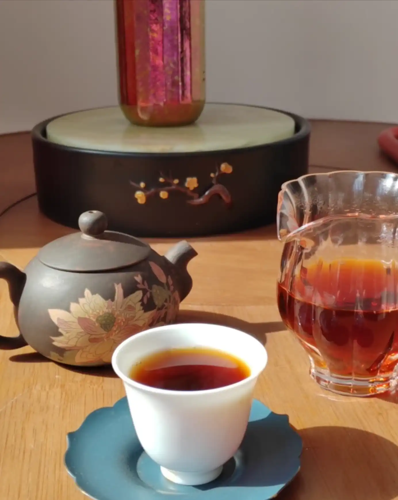 17年普洱茶老班章春古树纯料离地发酵普洱熟茶七子饼357g 普洱茶 BUASHOP普洱老茶