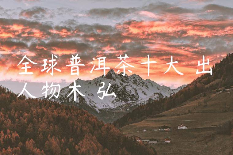 全球普洱茶十大傑出人物木霽弘
