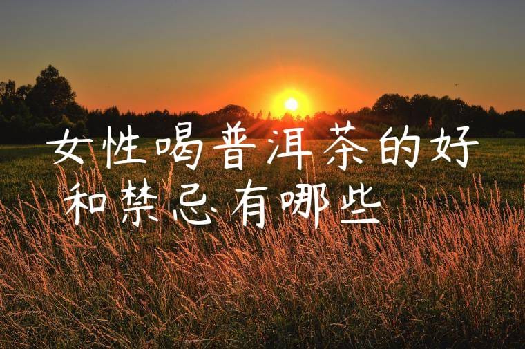 女性喝普洱茶的好處和禁忌有哪些