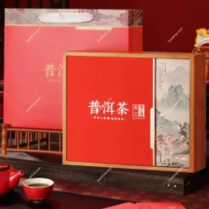 古树普洱茶景迈礼盒装 配手提袋 357g/盒-普洱生茶