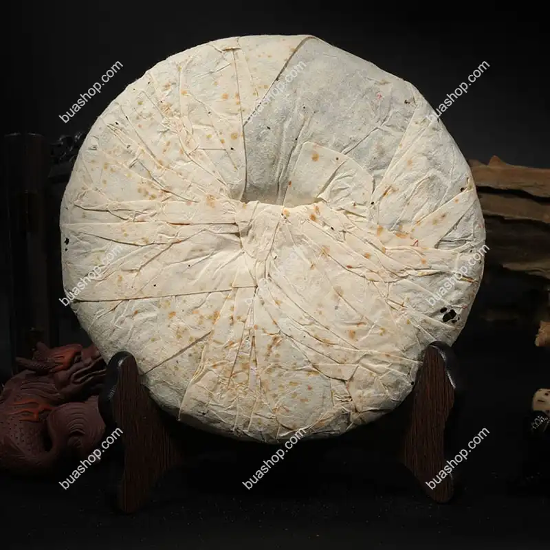 下关沱茶2003五大金刚饼茶绿印乙级老茶院舍二十年老生茶陈年普洱茶390克一饼 普洱茶 BUASHOP普洱老茶