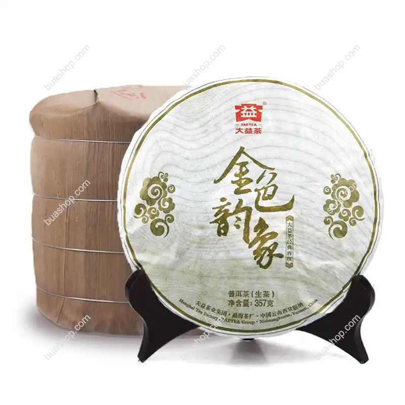 大益 普洱茶 2013年金色韵象 357克/饼 生茶